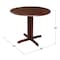 International Concepts Round Dual Drop Leaf Table, 36 in, Espresso, 36 W, 36 L, 30 in H, Wood, Espresso T581-36RP - alternate 2